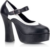 Demonia Dolly -57 US10 - Mont. 40 - Mary Janes Noir/ White