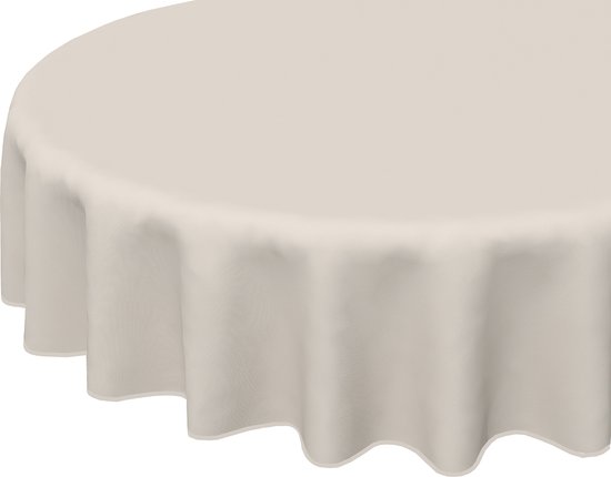 Ronde geweven katoenen tafelkleed (180 cm) Iliade Wit - Tafellinnen