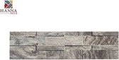 Zelfklevende 3D Natuursteen Strip - Flora Choco - 12 stuks van 60x15 cm - Wandpanelen - Zelfklevende Steenstrips - Zelfklevende Wandpanelen - Wandbekleding