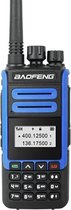 Baofeng BF-H7 Walkie Talkie - UHF & VHF - 10W - Verlichte LCD Scherm & Toetsenbord - 128 Kanalen - 10KM Bereik - Blauw - Incl. Oortjes