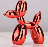 Artick Mini Balloon Dog - Jeff Koons Replica - Honden Beeldje -  Balloon Dog - Decoratie - Kunst -  Kleur: Rood -  10x10x4 cm