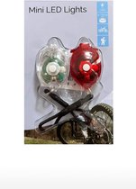 mini led lights - 3x cr2032 inc - ledlamp - fietslichtvoor - fietslichtachter - achterlicht - voorlicht - fietslicht - mini fiets licht -