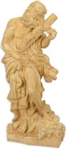 Resin beeld - man die een kruis vasthoudt - religie - sculptuur - 52,1 cm hoog
