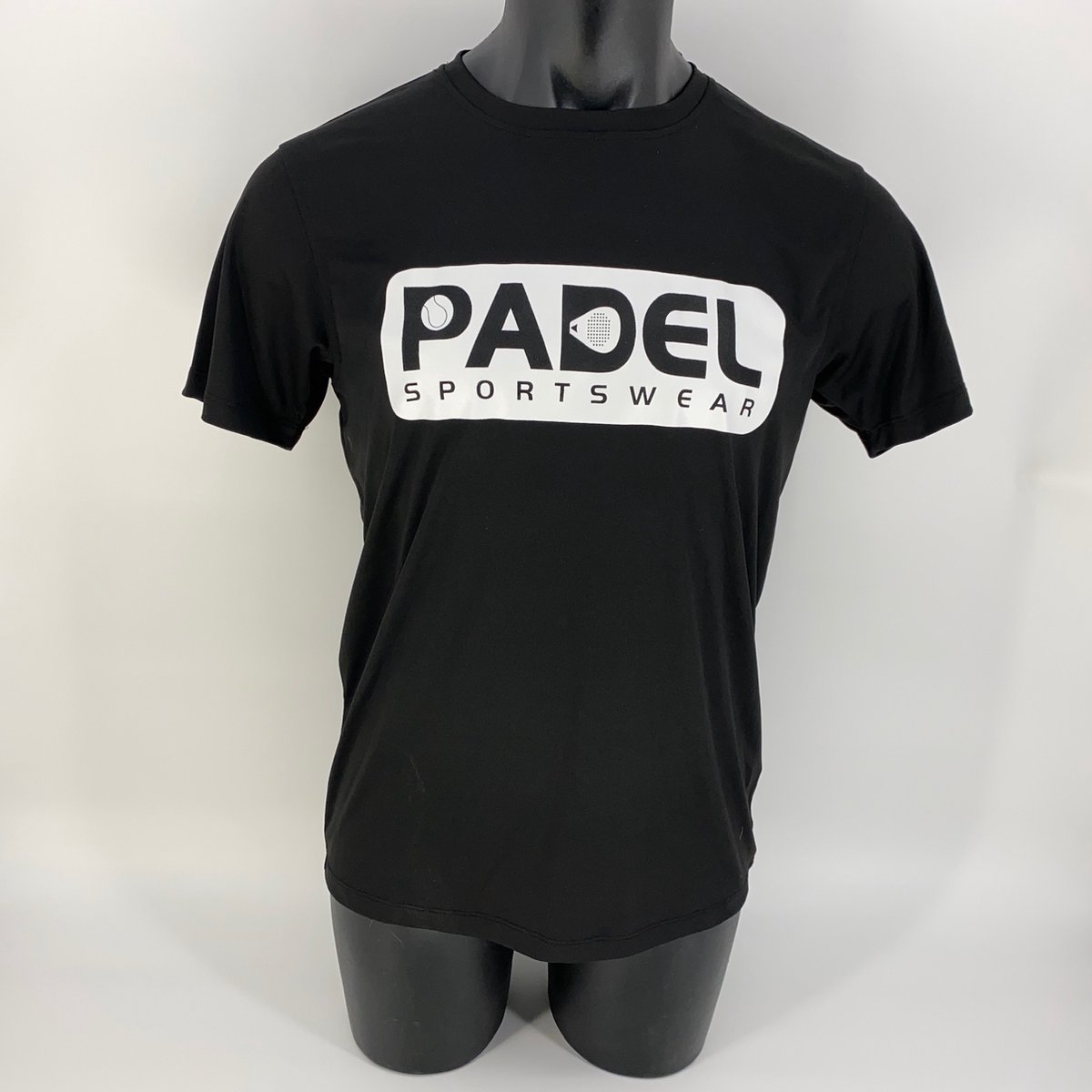 Padel Sportshirt zwart ademend heren Padel Sportswear Maat S