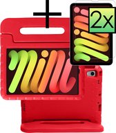 iPad Mini 6 Kinderhoes Met 2x Screenprotector - Rood