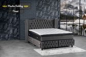 Opbergbed Tivani - Boxspring - met opbergruimte - 180/200 - Antraciet