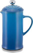 Le Creuset Aardewerken koffiepot met pers Marseilleblauw 22cm 0,8l