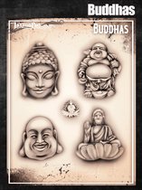 Wiser's Airbrush TattooPro Stencil – Buddhas
