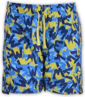 Woody zwemshort jongens - blauw - logo all-over print - 181-1-ZWW-W/991 - maat 104