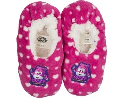 Super Wings pantoffels - slofjes - sloffen - fleece - roze - Maat 29/30