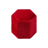 Ring box - Valentijn - Sieradendoos - Fluweel / Velvet - Rood