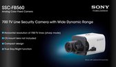 Sony SSC-FB560 is een analoge kleurenboxcamera met 700 tv-lijnen beveiligings camera op hoog nivo ZONDER LENS