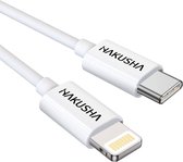 Hakusha USB-C naar Lightning kabel 2 meter geschikt voor iPhone compatibel met iPhone 13 Pro Max/13/12 Mini/121/11 Pro/XR/XS/X/SE2/8/8 Plus