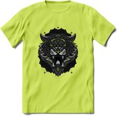 Tijger - Dieren Mandala T-Shirt | Groen | Grappig Verjaardag Zentangle Dierenkop Cadeau Shirt | Dames - Heren - Unisex | Wildlife Tshirt Kleding Kado | - Groen - S