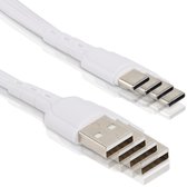 4x USB C naar USB Kabels - 1 Meter - Groothandelprijs - 2.4A Snellaadkabel + Datakabel 480 MBps - Kunststof - Versterkt