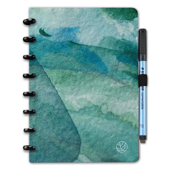 GreenStory - GreenBook Uitwisbaar Notitieboek - Herbruikbaar Notitieboek - Notitieblok - Lijn & Blanco