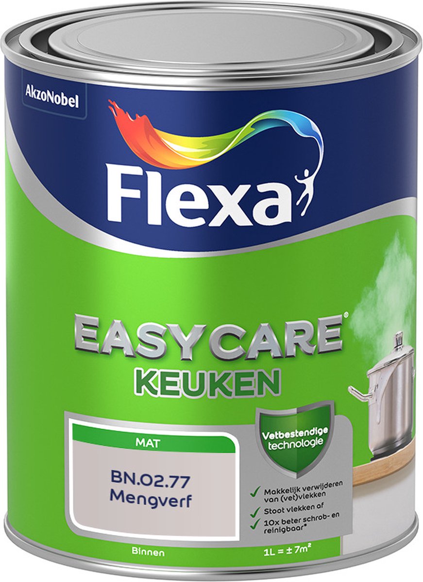 Flexa Easycare Muurverf - Keuken - Mat - Mengkleur - BN.02.77 - 1 liter