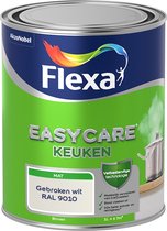 Flexa Easycare Muurverf - Keuken - Mat - Mengkleur - Gebroken wit / RAL 9010 - 1 liter