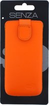 Hoesje - Senza - Slide Serie - Echt Leer Insteekhoes - Neon Orange - Hoesje Geschikt Voor