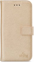 Samsung Galaxy A12 Hoesje - My Style - Flex Wallet Serie - Kunstlederen Bookcase - Goud - Hoesje Geschikt Voor Samsung Galaxy A12