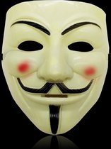 Originele Anonymous Masker - Geel - Zwart - Vendetta - Guy Fawkes - Leuk voor Halloween - Verkleedpartijtje - 2 stuks