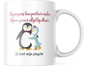 Tasse Saint-Valentin avec texte : pingouins ensemble pour toujours | cadeau de Saint-Valentin | Décoration de Saint-Valentin | Cadeaux drôles | Tasse de café | Gobelet à café | Tasse à thé | Tasse de thé