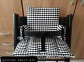 Stokke Tripp Trapp kussenset golfjes zwart wit