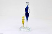 Glassculptuur Moeder met één kind