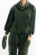 Lords & Lilies sweater + broek (huispak) dames - olijfgroen - 212-5-LHQ-V/779 - maat M