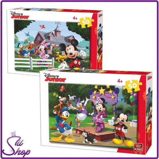 2x puzzles divers Disney Mickey & Friends junior 30 cm 50 pièces | bol.com