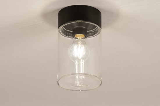 wekelijks Herrie vangst Lumidora Plafondlamp 74614 - E27 - Zwart - Metaal - Buitenlamp -  Badkamerlamp - IP65 -... | bol.com
