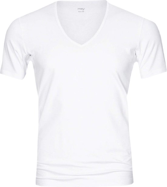 Mey - Dry Cotton V-hals T-shirt Wit - Heren - Maat M - Slim-fit