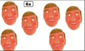 6x Masker Willem - Willem alexander koning carnaval thema party festival optocht