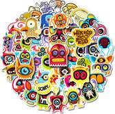 Monster Stickers | 50 Stickers voor laptop, agenda, koffer, etc. | Geschikt voor Kinderen