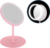 Make Up Spiegel met Ringverlichting | LED Verlichting | Scheerspiegel | Roze