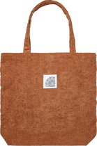 Schoudertas - Yehwang - dames - corduroy - ribstof - bruin - shopper