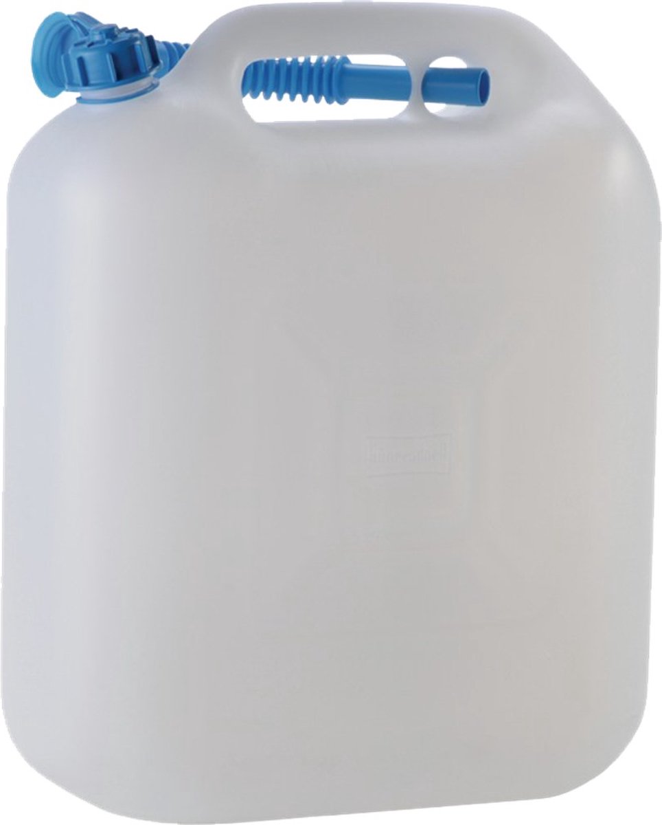 Relaxdays Jerrycan jerricane bidon d'eau réservoir 20 L robinet bouchon  sans BPA camping voiture festival, blanc
