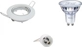 LED Spot Set - Igory - GU10 Fitting - Inbouw Rond - Glans Wit - Kantelbaar Ø82mm - Philips - SceneSwitch 827 36D - 1.5W - 5W - Warm Wit 2200K-2700K - Dimbaar