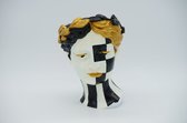 Venus Creo - Decoratieve Vaas - Beeld( Zwart-Wit-Goud) medium