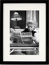 Ingelijste digitale print Marilyn Monroe Reading