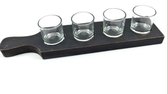 Tapaz plankjes met 4 glaasjes