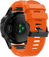 Quickfit Siliconen bandje 26mm geschikt voor Garmin Fenix 5x / 5x Plus / Fenix 6x / 6x Pro / Fenix 3 / 3 HR / D2 Delta PX / D2 Charlie - oranje