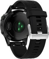 Quickfit siliconen bandje geschikt voor Garmin Fenix 5 / 5 Plus / Fenix 6 / 6 Pro /  Forerunner 935 / 945 / Quatix 5 - zwart