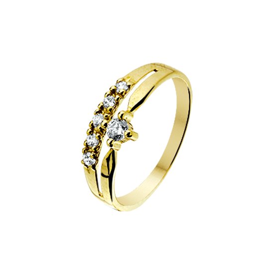 The Jewelry Collection Bague Zircone - Or