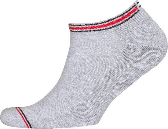 Tommy Hilfiger Iconic Sports Sneaker Socks (2-pack) - heren sport enkelsokken - grijs - Maat: 43-46
