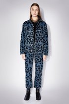 zoe karssen - dames -  rechte, slanke jeans met geborduurd luipaardmotief -  zwarte luipaard - 27