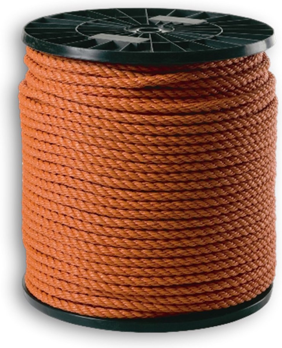 Muller polypropeen touw 8mm - oranje (Per 100 meter)