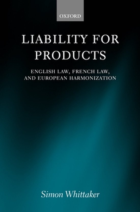 Liability For Products - cover