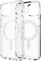 Gear4 Crystal Palace doorzichtige MagSafe hoes iPhone 13 - Stevig transparant hoesje - Stevige beschermhoes - MagSafe Magneten - randje rondom scherm - valbescherming - Rugged Clear Case Appl