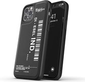 Diesel Moulded Case Core Barcode Graphic PC en TPU hoesje voor iPhone 12 en iPhone 12 Pro - zwart
